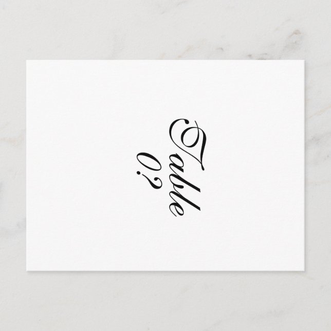 "Bordsnummer" "skapa ditt eget" Vykort (Framsida)