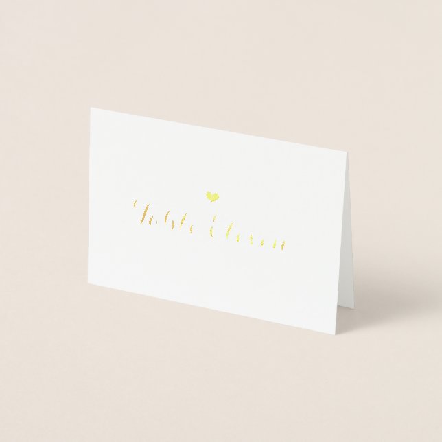 Bordsnummer Small Heart Place Card Guld (Framsida)