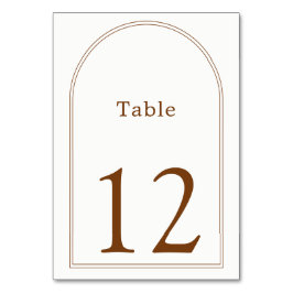 Bordsnummer terracotta arch