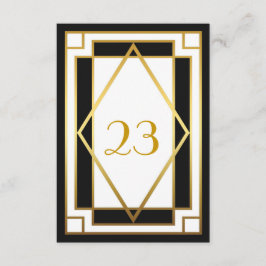 Bordsnummer,Underbar Gatsby,elegant,chic,vit svart Inbjudningar