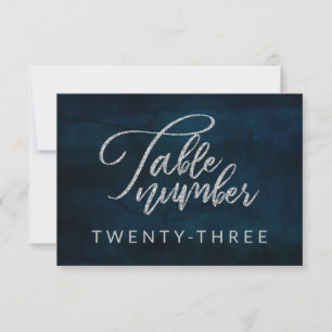 Bordsnummer vid Mörk blått Bröllop vid flottan Lus