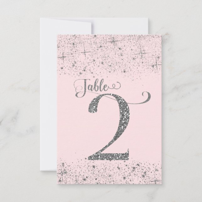 Bordsnummer vid  Rosan Silver Glitter nummer 2 (Framsida)
