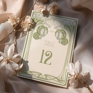 Bordsnummer Vintage Mackintosh Träd Sage Grönt
