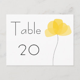 Bordsnummer - vykort för enkel blomma