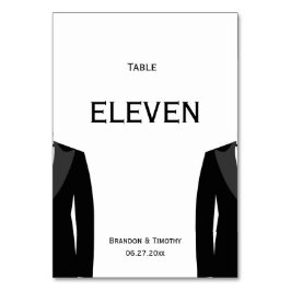 Bordsnumren anpassningsbar Black and White Gay Brö Bordsnummer