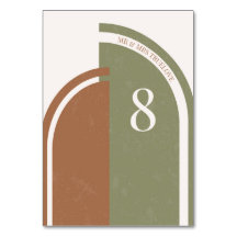 Bordsnumren Boho Bröllop Arch