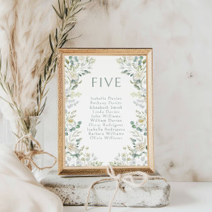 Bordsnumren Boho Greenery Eucalyptus Bröllop Bordsnummer