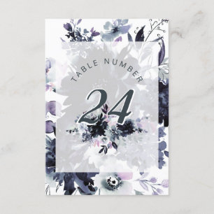 Bordsnumren Bröllop i Noktotal Blommigt Framed Chi Inbjudningar