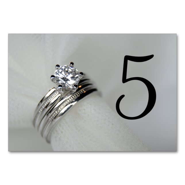 Bordsnumren bröllop Ringar Bordsnummer (Framsidan)