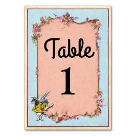 Bordsnumren Bröllop Wonderland Rabbit Cards Bordsnummer