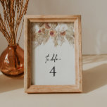 BORDSNUMREN CIERA Boho Terracotta Pampas Desert Inbjudningar<br><div class="desc">Det här bordsnumret har bohemskt torrt pampasgräs,  grädda terracotta-blommigtar och ett enkelt skript. Redigera bordsnumret enkelt och lägg till "kvantitet 1" i kundvagnen. Ändra numret och upprepa för hela borden. Det här bordsnumret är perfekten som tillägg till din boho-öken bröllop,  babydusch,  möhippa eller andra speciella händelser.</div>