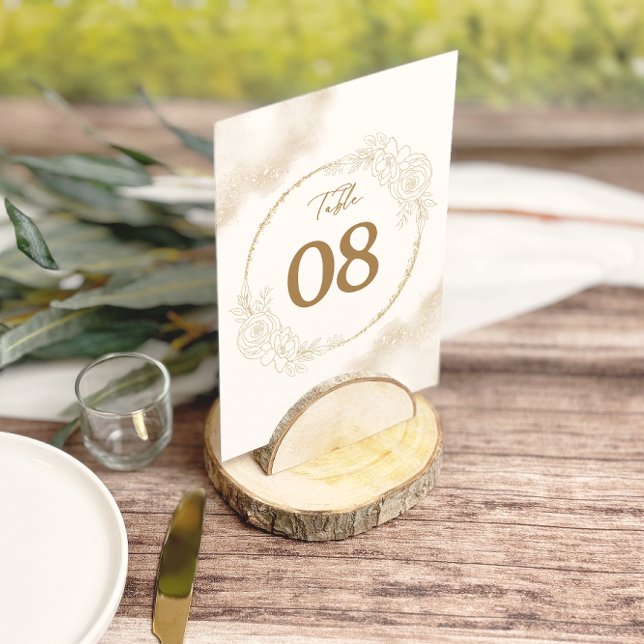 Bordsnumren Elegant bröllop i Blommigt vid Vita Gu (Skapare uppladdad)