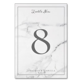 Bordsnumren elegant Marble och WAN Bröllop Bordsnummer