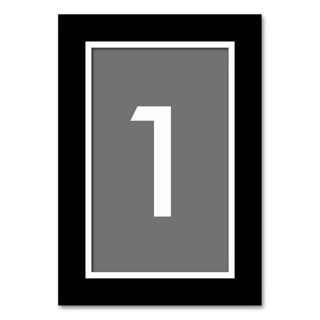 Bordsnumren-kort för allt-Tillfälle-Färg Bordsnummer (Framsidan)