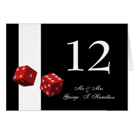 Bordsnumren Las Vegas Bröllop OBS Kort