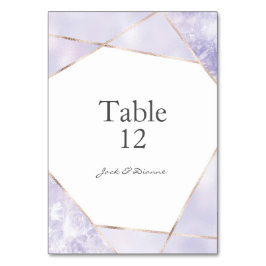 Bordsnumren lila och Guld Geometric Bröllop Bordsnummer
