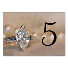 Bordsnumren Marquise Diamond Ring Bröllop Bordsnummer