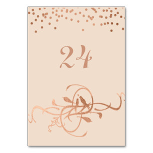 Bordsnumren Ro Gold Foil Love birds Bordsnummer