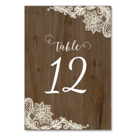 Bordsnumren Rustic Wood och Snöre Bordsnummer