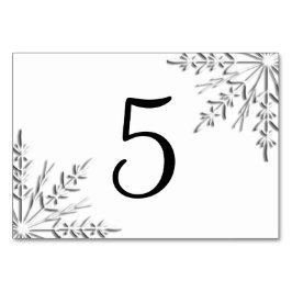 Bordsnumren Winter Snöflingor Bordsnummer