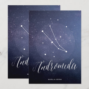 Bordsnumret Andromeda för konstellation Star Inbjudningar
