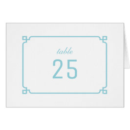 Bordsnumret Aqua Paradise Deco Chic Hälsningskort