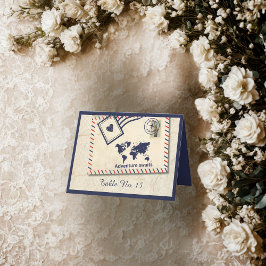 bordsnumret Äventyr Destination Wedding Tack Kort