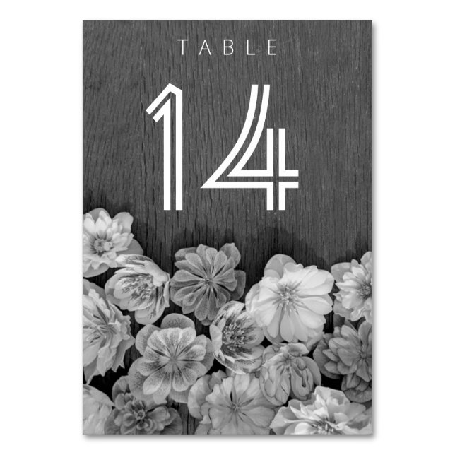 Bordsnumret B & W Garden Hellebore Bordsnummer (Framsidan)