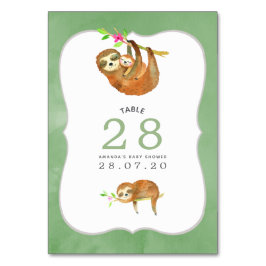 Bordsnumret Bebisdusch för vattenfärgsfack Tema Be Bordsnummer