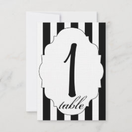 Bordsnumret Black White och Röd ros Bröllop Inbjudningar