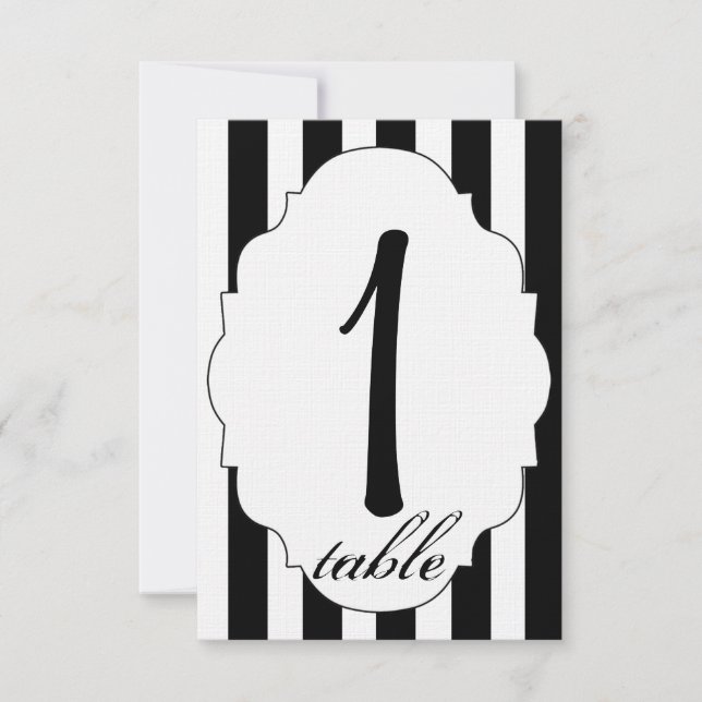 Bordsnumret Black White och Röd ros Bröllop Inbjudningar (Framsida)