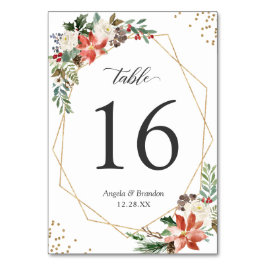 Bordsnumret Blommigt Bröllop i Elfenbenskusten Bordsnummer