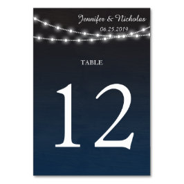 Bordsnumret Blue Ombre i Ljus Wedding Reception Bordsnummer