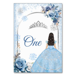 Bordsnumret Blue Winter Snowflake Mis Quince Bordsnummer