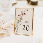 Bordsnumret Boho Blommigt Bröllop<br><div class="desc">Det här snyggt & elegant bröllop bord-kortet har fantastiska,  handmålade,  vildblommor med vattenfärg som arrangeras som en underbar bouquet-perfekt för vår,  sommar- eller fallbröllop. Sök efter matchande objekt i samlingen Boho Wildblomma Bröllop.</div>