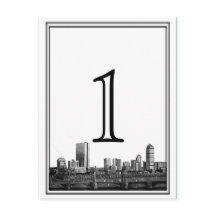 Bordsnumret Boston Destination Wedding