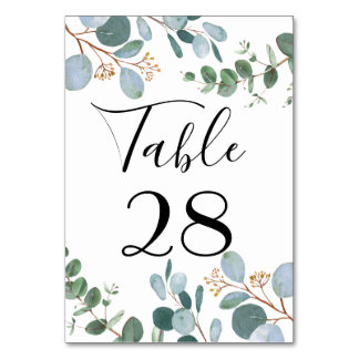 Bordsnumret Botaniska Grey Bröllop Bordsnummer