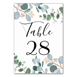 Bordsnumret Botaniska Grey Bröllop Bordsnummer