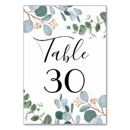 Bordsnumret Botaniska Grey Bröllop Bordsnummer