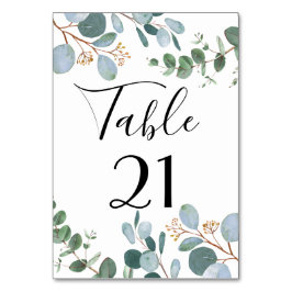 Bordsnumret Botaniska Grey Bröllop Bordsnummer