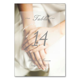 Bordsnumret Bride diamant ring, redigerbart Bröllo Bordsnummer