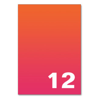 Bordsnumret Bright Ombre Bordsnummer