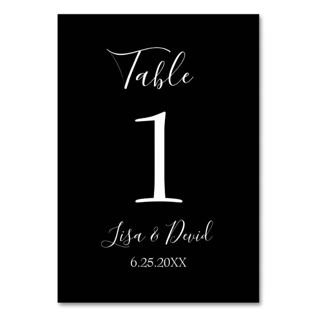 Bordsnumret bröllop bordsnummer (Framsidan)