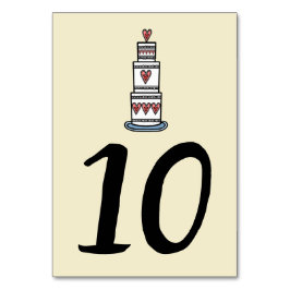 Bordsnumret bröllop Cake Illustration Bröllop Bordsnummer