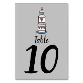 Bordsnumret bröllop Cake Illustration Bröllop Bordsnummer
