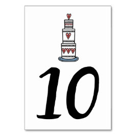 Bordsnumret bröllop Cake Illustration Bröllop Bordsnummer