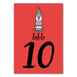 Bordsnumret bröllop Cake Illustration Bröllop Bordsnummer