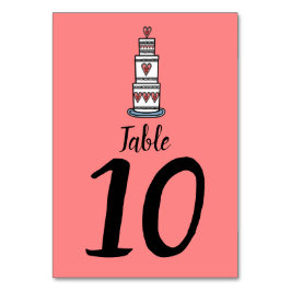 Bordsnumret bröllop Cake Illustration Bröllop Bordsnummer