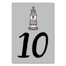 Bordsnumret bröllop Cake Illustration Bröllop