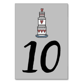 Bordsnumret bröllop Cake Illustration Bröllop Bordsnummer